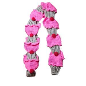 Hand Made Knitted Icecream Cones Scarf